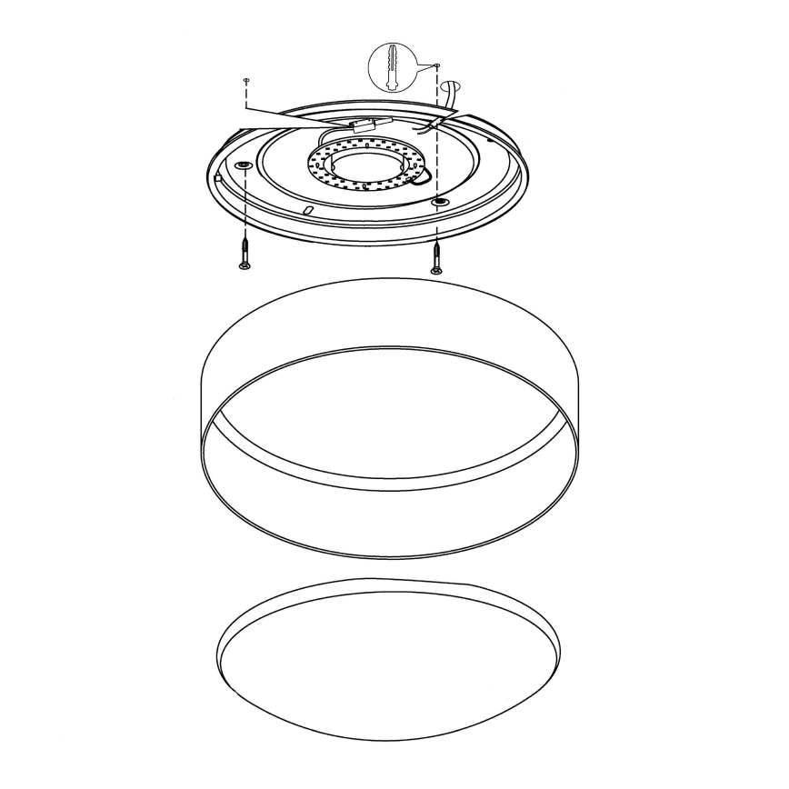 Eglo - Світлодіодний стельовий світильник LED/12W/230V