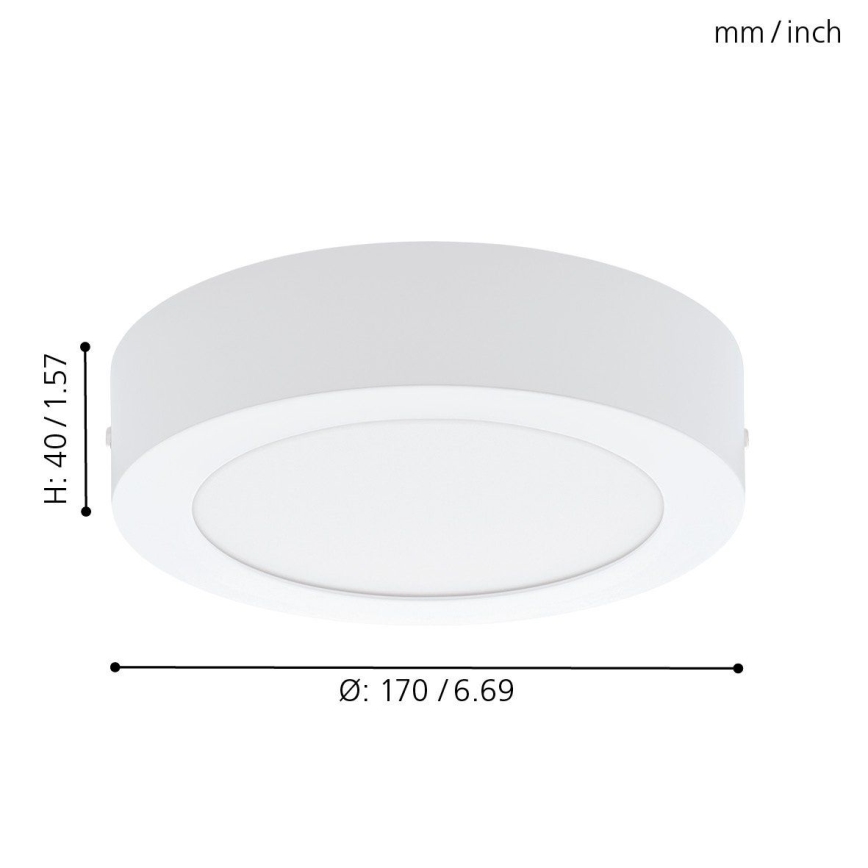 Eglo 94072 - Світлодіодний стельовий світильник FUEVA 1 LED/10,89W/230V