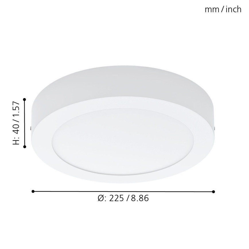 Eglo 94075 - LED потолочный светильник FUEVA 1, 16,47 Вт/230 В, диаметр 22,5 см