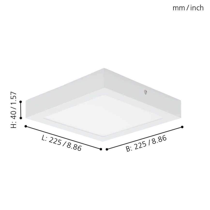 Eglo 94077 - Світлодіодний стельовий світильник FUEVA 1 LED/16,47W/230V