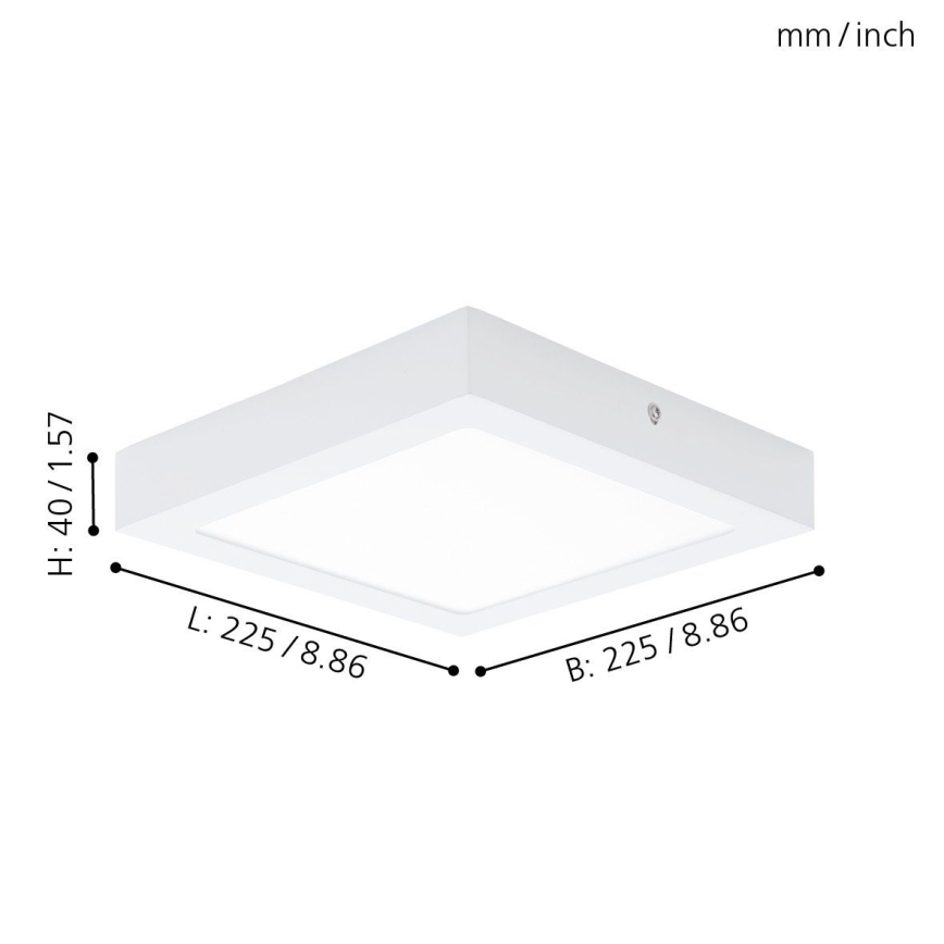 Eglo 94078 - Світлодіодний стельовий світильник FUEVA 1 LED/16,44W/230V