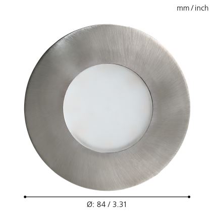 Eglo - Светодиодный встроенный светильник для ванной комнаты 1xGU10/5W/230V IP65