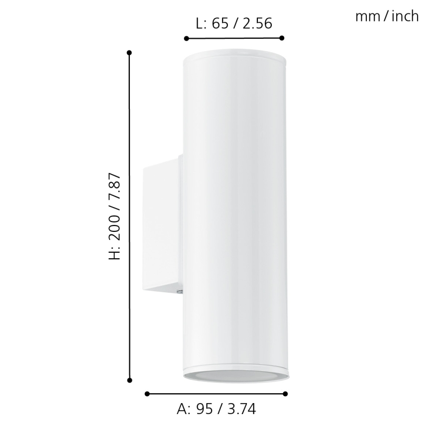 Eglo - Уличный светодиодный светильник 2xGU10/3W/230V IP44