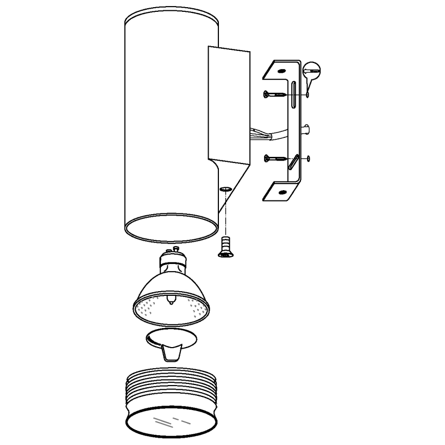 Eglo - Зовнішнє світлодіодне освітлення 1xGU10/3W/230V IP44