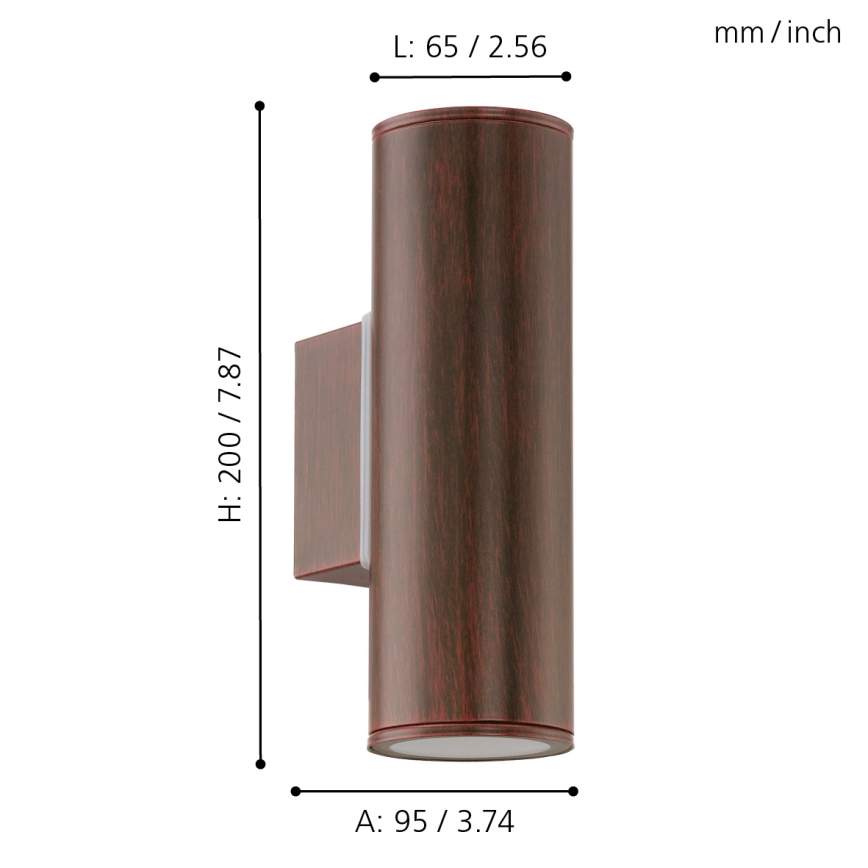 Eglo - Светодиодное уличное освещение 2xGU10/3W/230V IP44