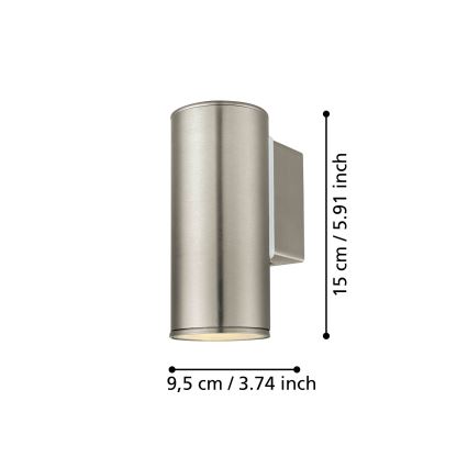 Eglo - Зовнішнє світлодіодне освітлення 1xGU10/3W/230V IP44