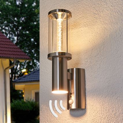 Eglo - Зовнішнє світлодіодне освітлення з датчиком 1xGU10/3W + 1xLED/3,7W IP44