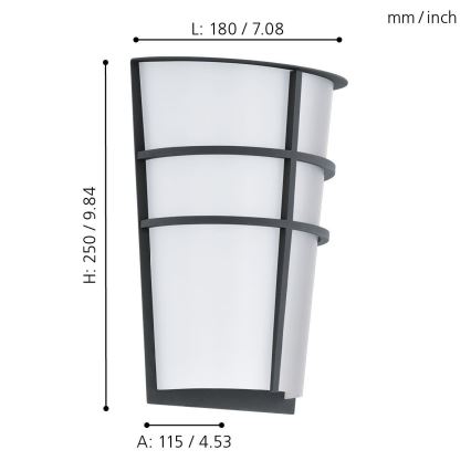 Eglo - Зовнішнє світлодіодне освітлення 2xLED/2,5W/230V IP44