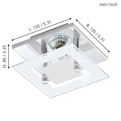 Eglo - Светодиодный потолочный светильник 1xGU10-LED/3W/230V