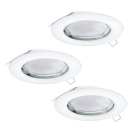 Eglo - НАБОР 3x Светодиодный встроенный светильник PENETO 3xGU10-LED/3W/230V