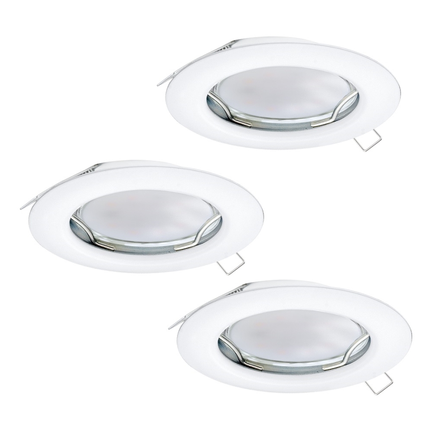 Eglo - НАБОР 3x Светодиодный встроенный светильник PENETO 3xGU10-LED/3W/230V