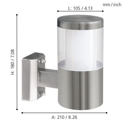Eglo - LED зовнішнє освітлення 1xLED/3,7W/230V IP44