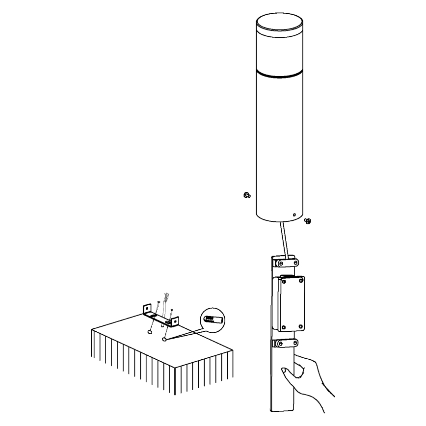 Eglo - LED зовнішнє освітлення 1xLED/3,7W/230V IP44