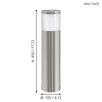 Eglo 94278 - Зовнішнє світлодіодне освітлення BASALGO 1 1xLED/3,7W/230V IP44