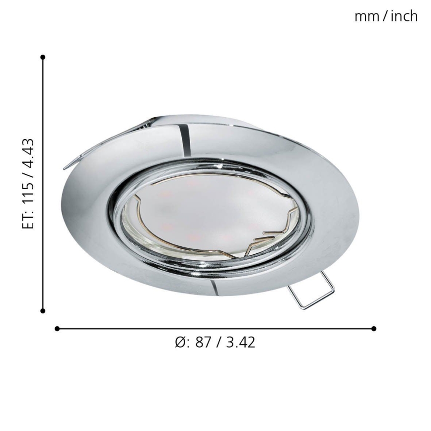 Eglo - НАБОР из 3 светодиодных встраиваемых светильников PENETO, 1xGU10-LED/5W/230V