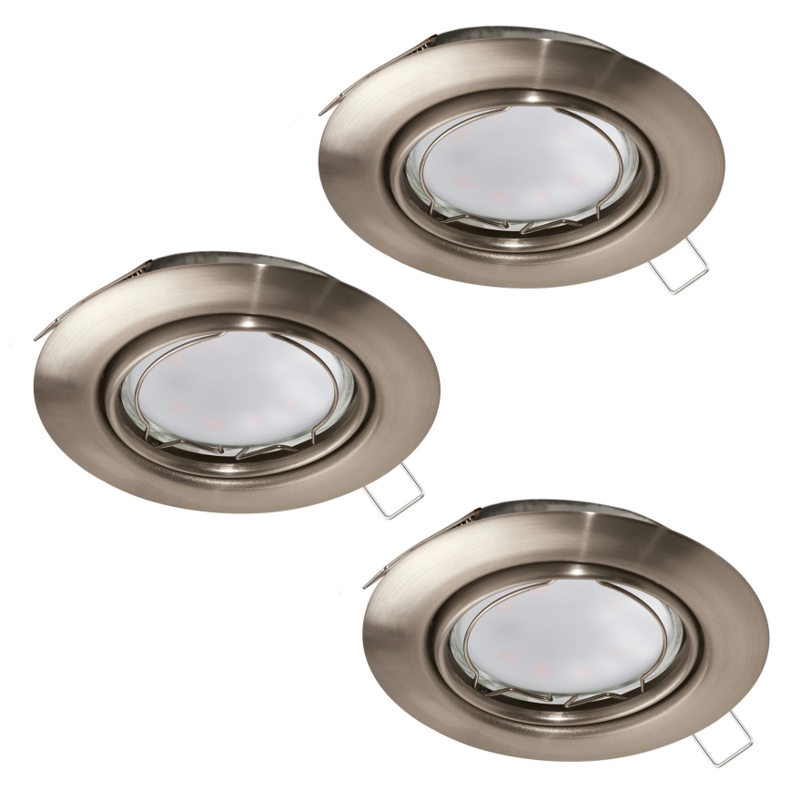 Eglo - НАБОР 3x Светодиодный встроенный светильник PENETO 3xGU10-LED/5W/230V