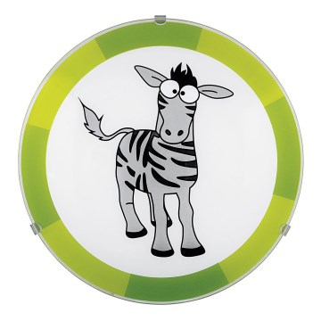 Eglo 94458 - Дитячий стельовий світильник BIUBIU 1xE27/60W/230V зебра