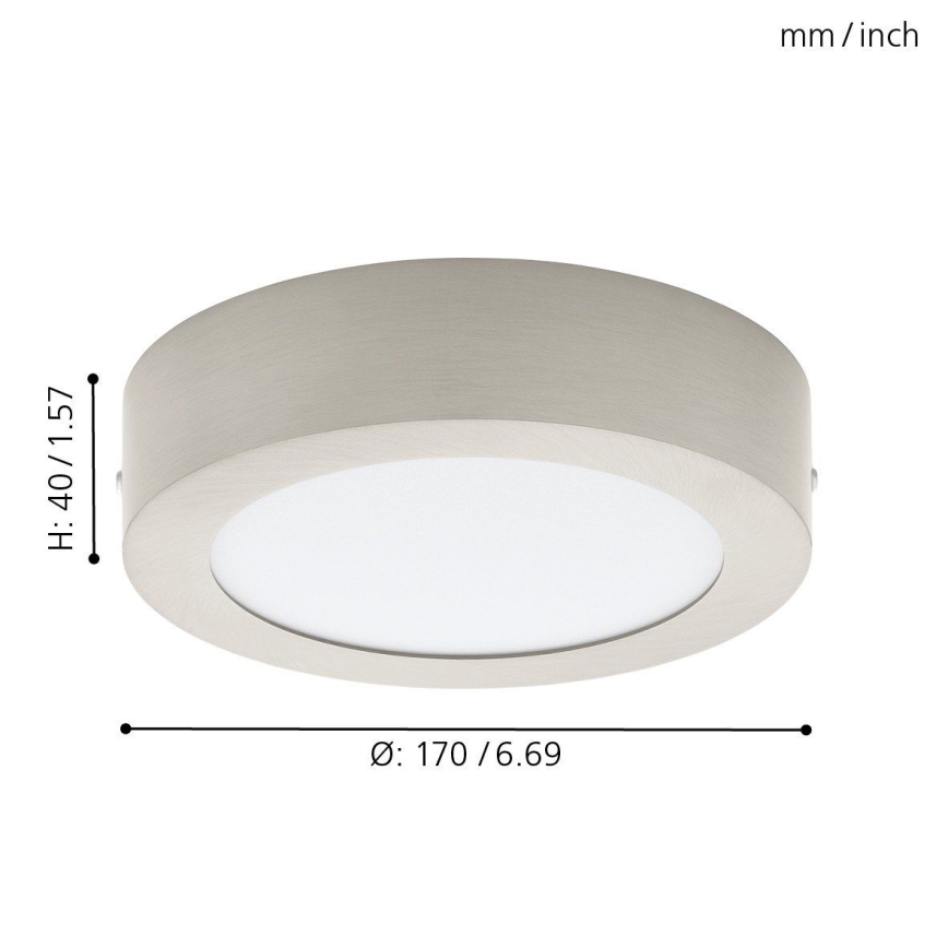 Eglo 94523 - LED стельовий світильник FUEVA 1 LED/10,9 Вт/230 В, діаметр 17 см