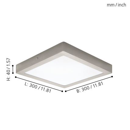 Eglo 94528 - Светодиодный потолочный светильник FUEVA 1 LED/22W/230V