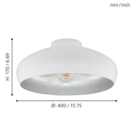 Eglo - Потолочный светильник 1xE27/60W/230V