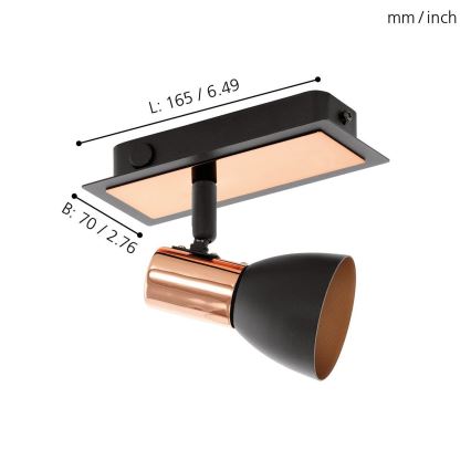 Eglo - Светодиодный точечный светильник 1xGU10/3,3W/230V