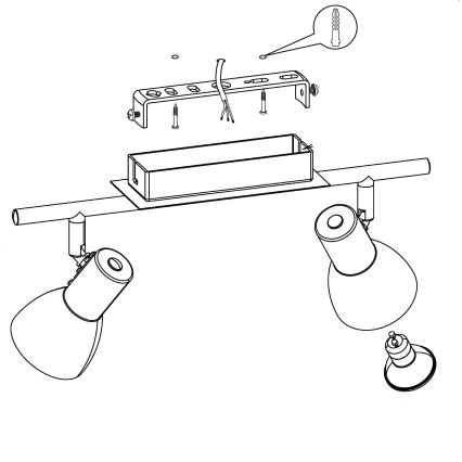 Eglo 94585 - Светодиодный точечный светильник BARNHAM 2xGU10/3,3W/230V