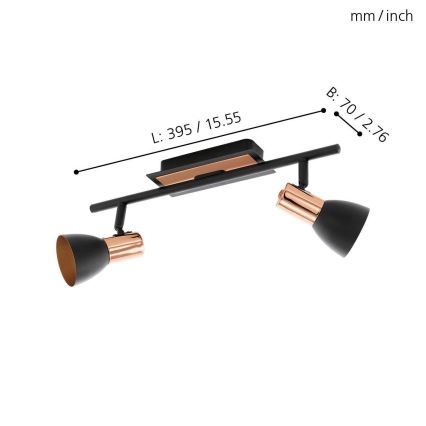 Eglo 94585 - Точковий LED світильник BARNHAM 2xGU10/3,3W/230V