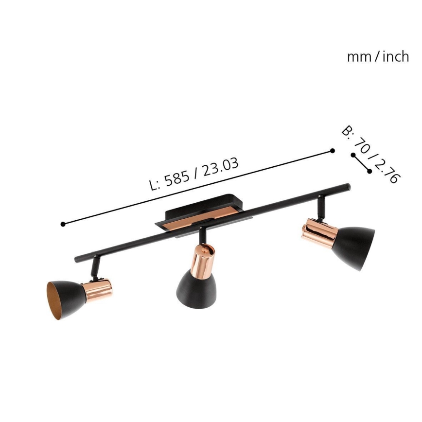 Eglo - Светодиодный точечный светильник 3xGU10/3,3W/230V