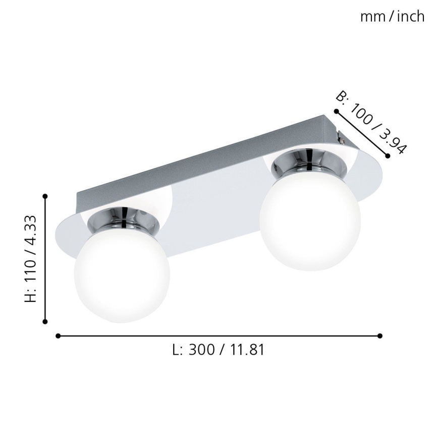 Eglo - Светодиодный светильник для ванной комнаты 2xLED/3,3W/230V IP44