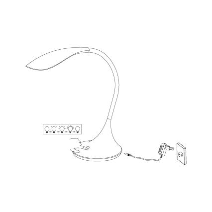 Eglo - Светодиодная настольная лампа с регулированием яркости 1xLED/4,5W/230V белый