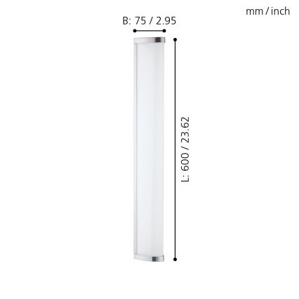 Eglo - Світлодіодний світильник для ванної кімнати 1xLED/16W/230V IP44