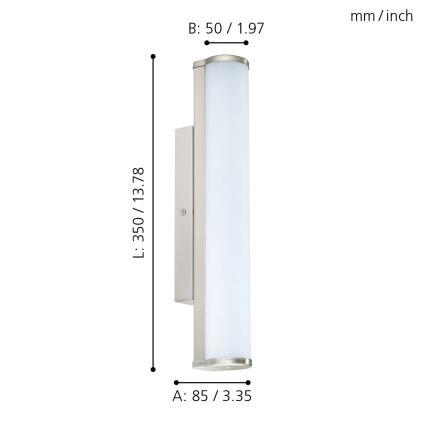 Eglo - Світлодіодний світильник для ванної кімнати 1xLED/8W/230V IP44