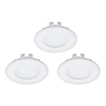 Eglo 94732 - КОМПЛЕКТ 3x встраиваемых светодиодных потолочных светильника FUEVA 1 3xLED/2,7W/230V