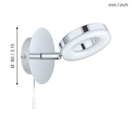 Eglo 94756 - Світлодіодний світильник для ванної кімнати GONARO 1xLED/3,8W/230V IP44