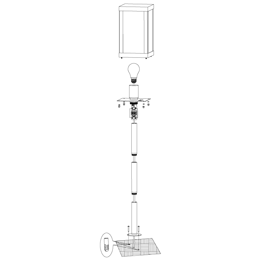 Eglo - Наружный светильник 1xE27/60W/230V IP44