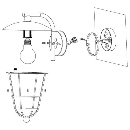 Eglo - Уличный светодиодный светильник 1xE27/8,5W/230V IP44