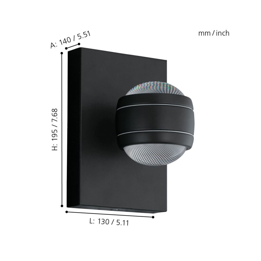 Eglo - Світлодіодний вуличний світильник 2xLED/3,7W/230V IP44