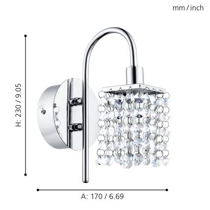 Eglo - LED світильник для ванної кімнати LED/2,5W/230V IP44