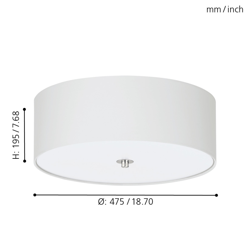 Eglo - Потолочный светильник 3xE27/60W/230V
