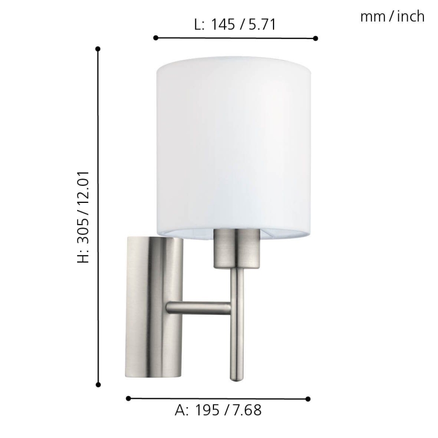 Eglo - Настенный светильник 1xE27/60W/230V