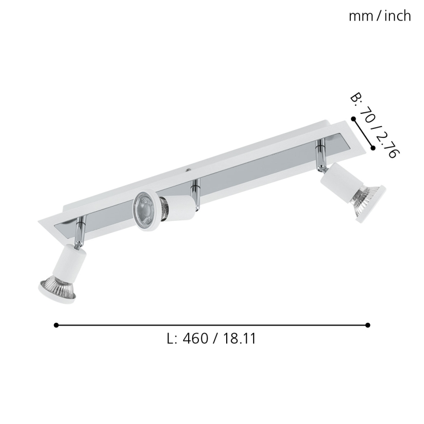 Eglo 94961 - Світлодіодний прожектор SARRIA 3xGU10-LED/5W/230V