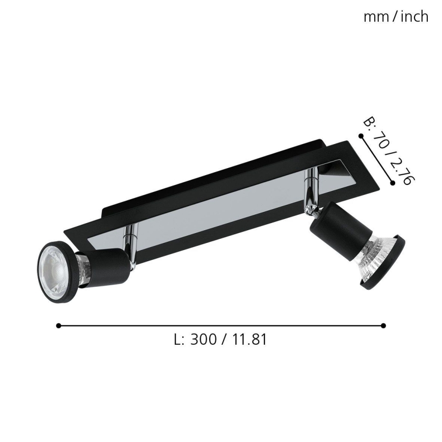 Eglo 94964 - Світлодіодний прожектор SARRIA 2xGU10-LED/5W/230V