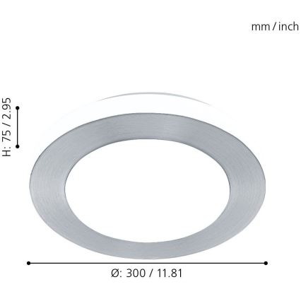 Eglo - Светодиодный светильник для ванной комнаты 1xLED/11W/230V IP44