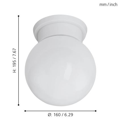 Eglo - Стельовий світильник 1xE27/28W/230V