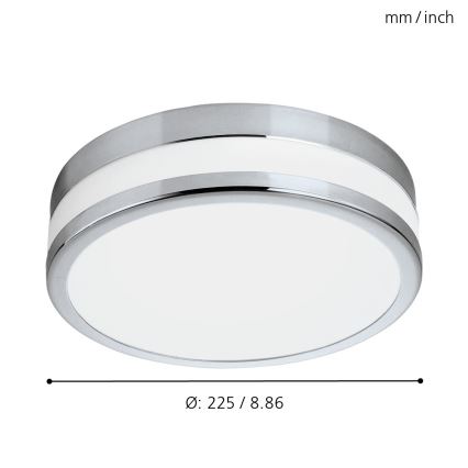 Eglo - Світлодіодний світильник для ванної кімнати 1xLED/11W/230V IP44