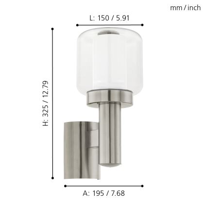 Eglo - Наружный настенный светильник 1xE27/40W IP44