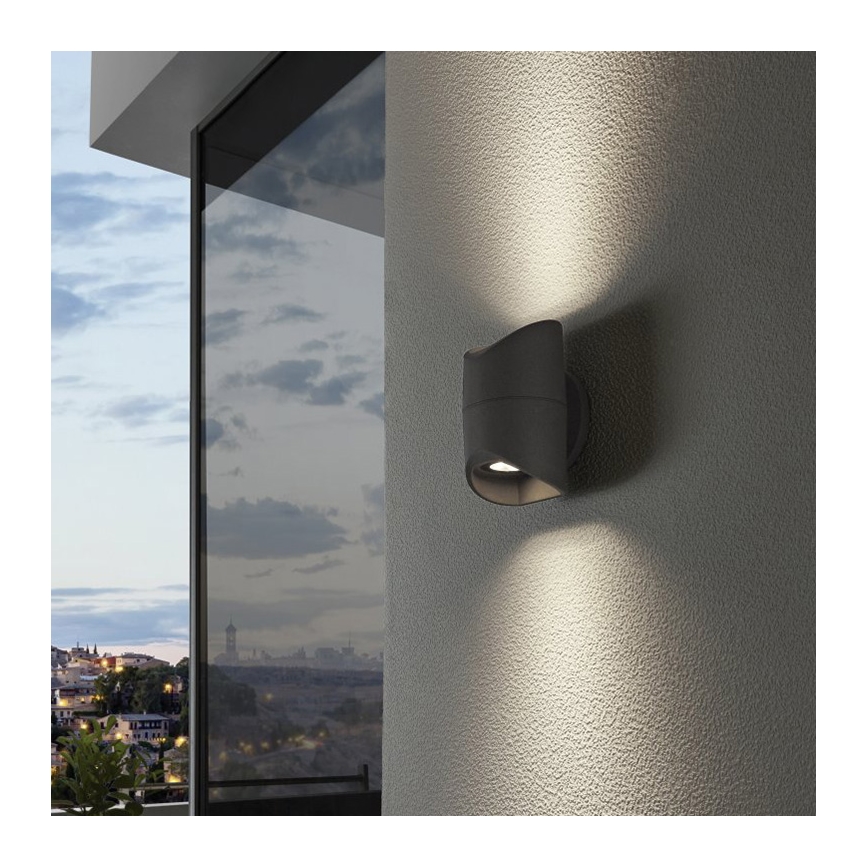 Eglo 95076 - Вуличний настінний світильник ABRANTES 2xLED/6W/230V IP44