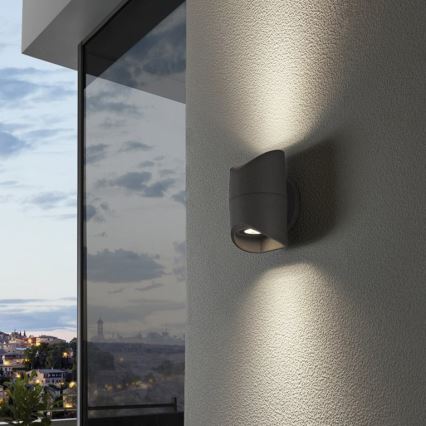 Eglo 95076 - Зовнішній настінний світильник ABRANTES 2xLED/6W/230V IP44