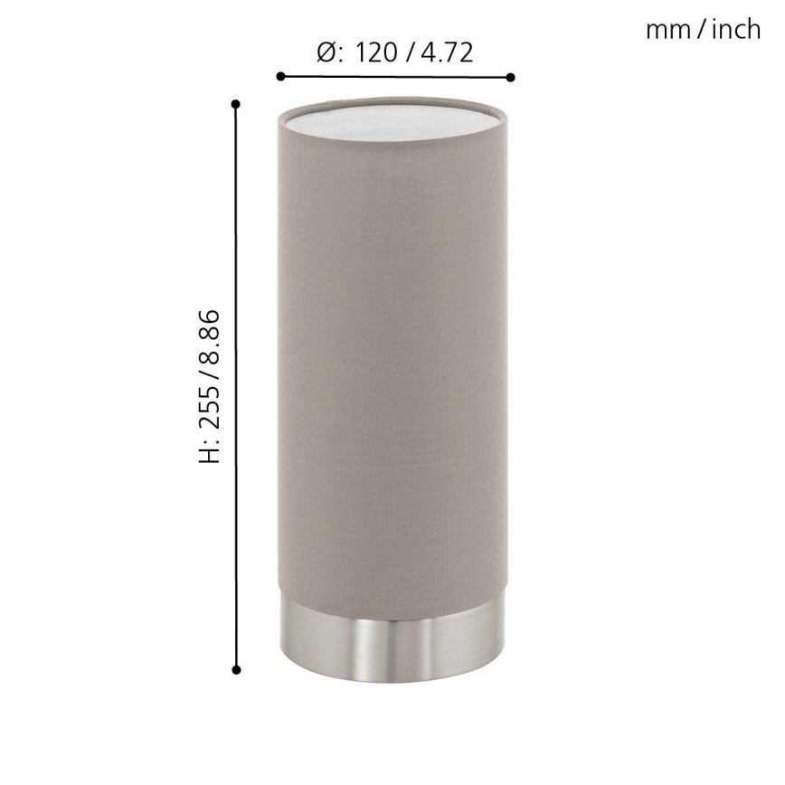 Eglo - Настольная лампа с регулированием яркости 1xE27/40W/230V серо-коричневый