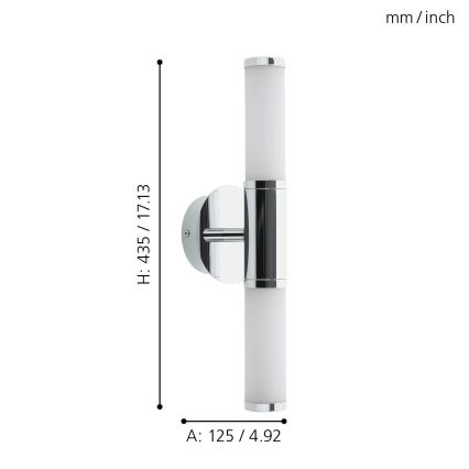 Eglo - Светодиодный светильник для ванной комнаты 2xLED/4,5W/230V IP44